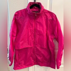 Eddie Bauer‎ Hot Pink Windbreaker Jacket. Size M.